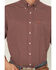 Image #3 - Cinch Men's Geo Print Short Sleeve Button-Down Performance Stretch Western Shirt, Burgundy, hi-res