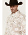 Image #2 - Cowboy Hardware Men's Bandana Print Long Sleeve Snap Western Shirt, Tan, hi-res