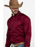 Ariat Men's Burgundy Solid Twill Long Sleeve Western Shirt, Burgundy, hi-res