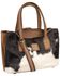 Image #1 - STS Ranchwear by Carroll Women's Cowhide Josie Satchel, Black/white, hi-res