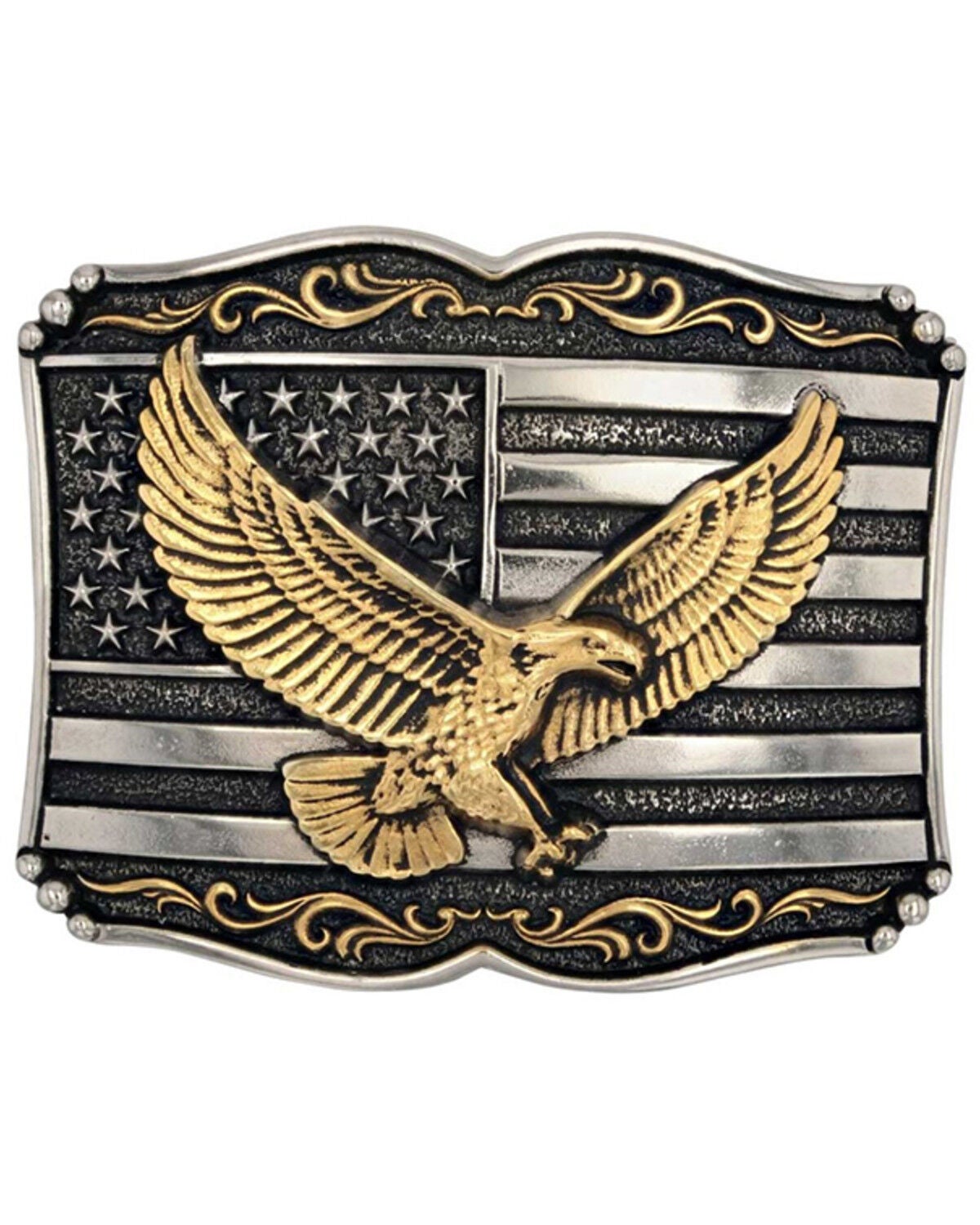 Montana Silversmiths Soaring Liberty Attitude Buckle, Silver, hi-res