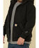 Image #5 - Carhartt Men's Rain Defender Thermal Lined Zip Hooded Work Sweatshirt, Black, hi-res