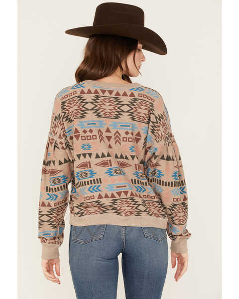 Image #4 - Ariat Women's Rainbow Vista Southwestern Sweatshirt, Brown, hi-res
