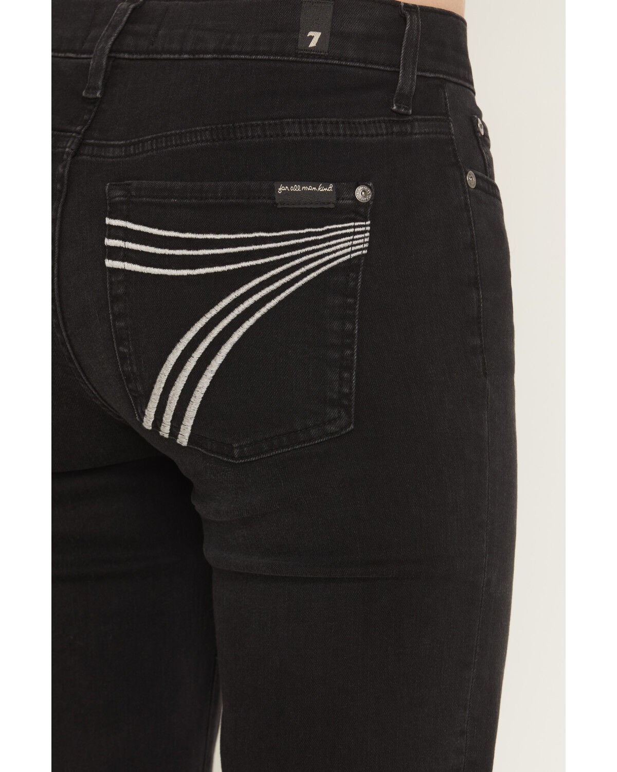 Image #2 - 7 For All Mankind Women's Salem High Rise Bootcut Stretch Denim Jeans, Black, hi-res