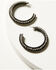 Image #1 - Wonderwest Women's Shimmer Hoop Earrings, Pewter, hi-res