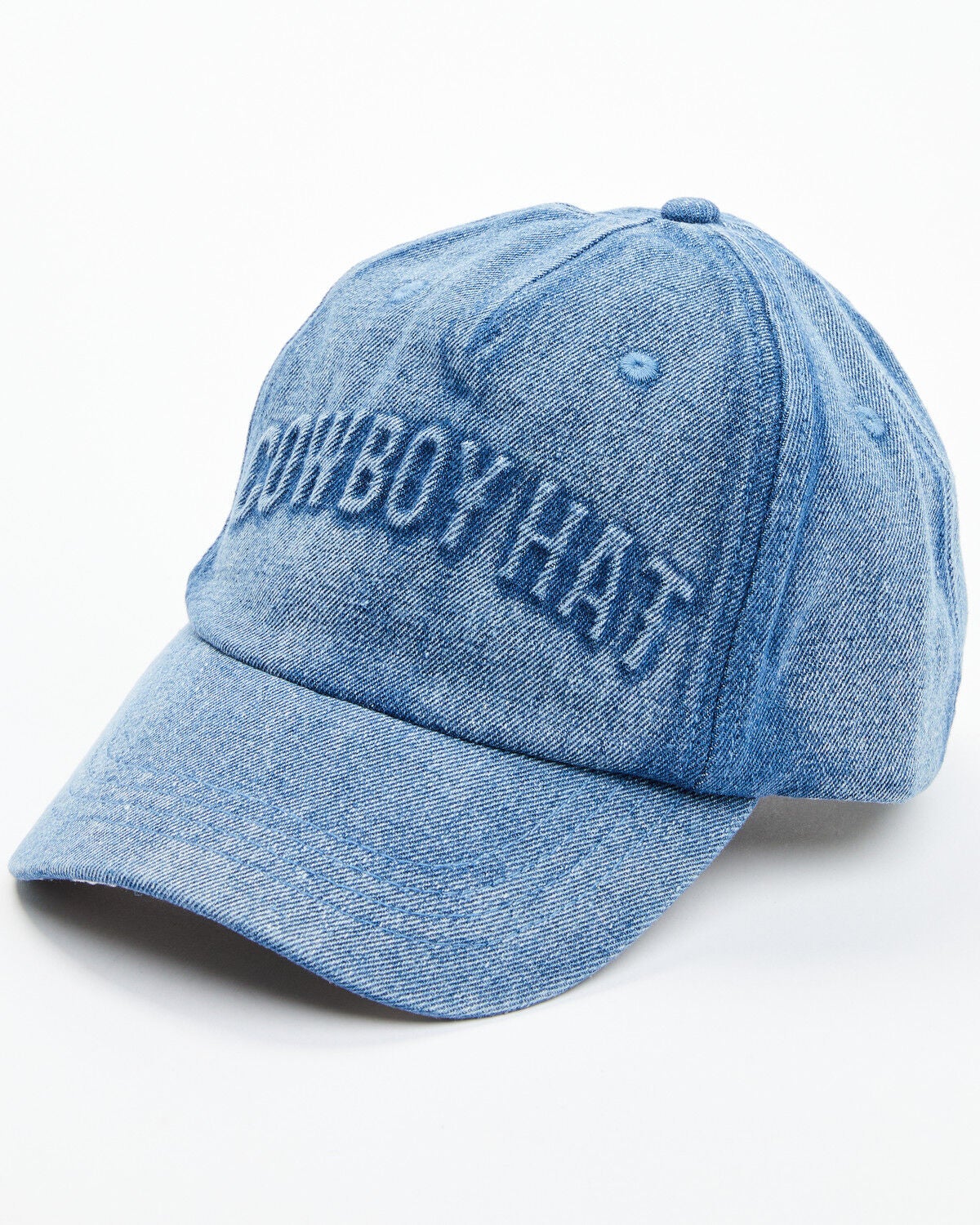 Shyanne Women's Denim Cowboy Hat Baseball Cap, Blue, hi-res