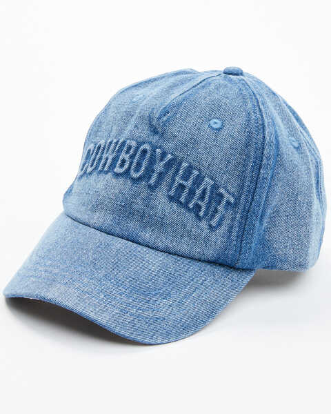 Shyanne Women's Denim Cowboy Hat Baseball Cap , Blue, hi-res