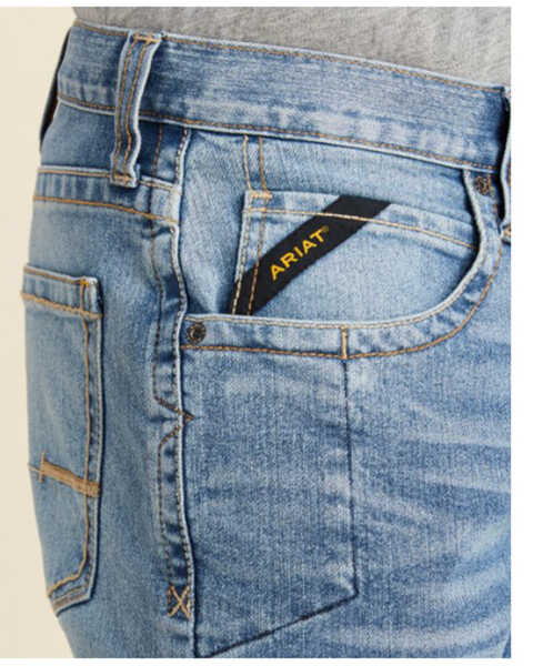 Image #3 - Ariat Men's Rebar M5 DuraStretch Edge Medium Wash Straight Stretch Denim Jeans, Indigo, hi-res
