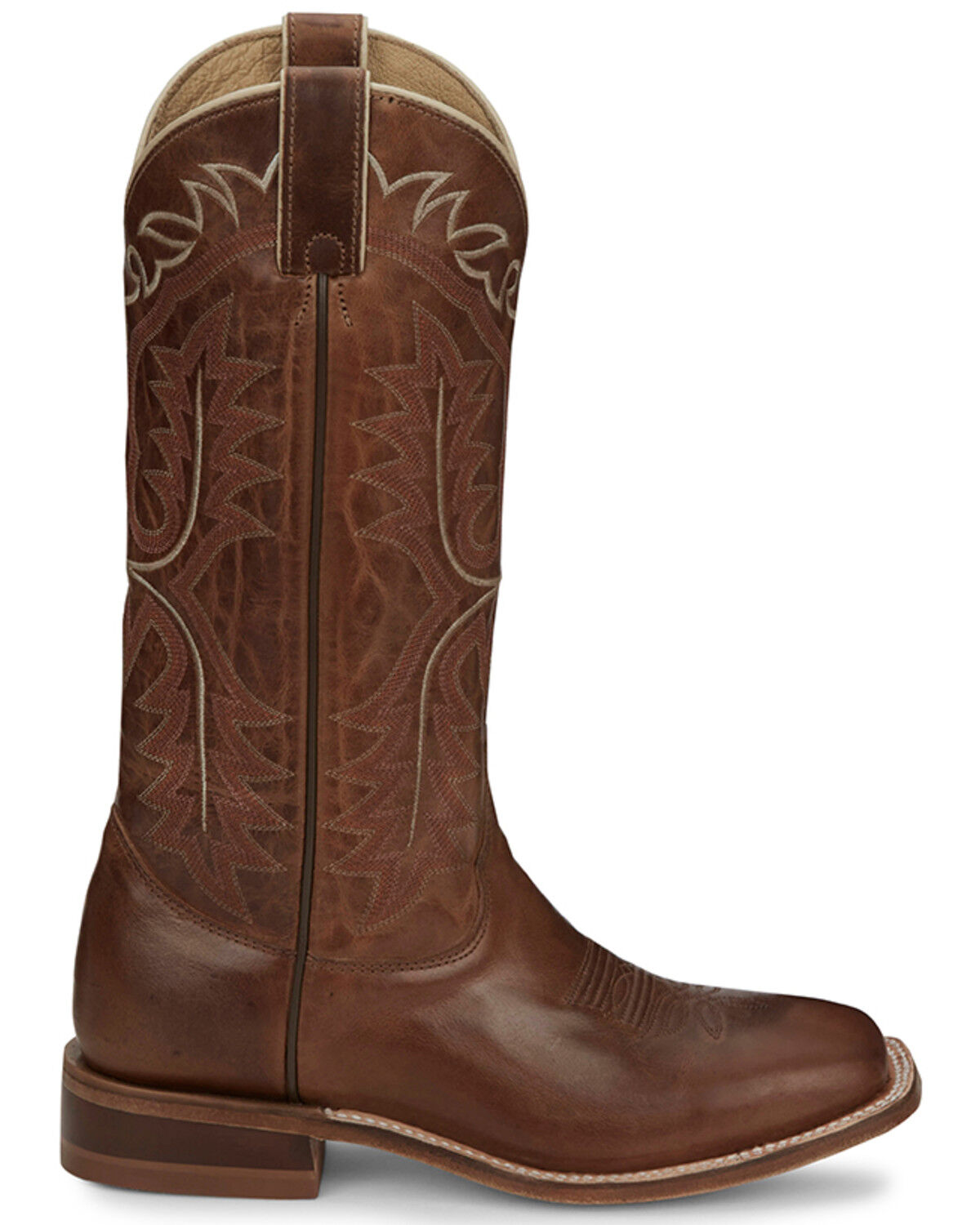 Image #2 - Justin Women's Stella Western Boots - Broad Square Toe, Tan, hi-res