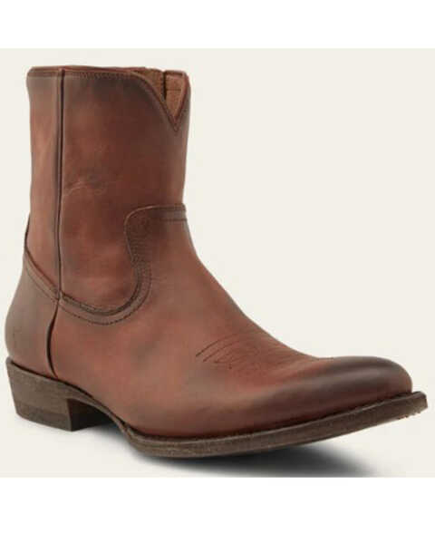 Image #1 - Frye Men's Austin Inside Zip Ankle Boots - Medium Toe , Cognac, hi-res