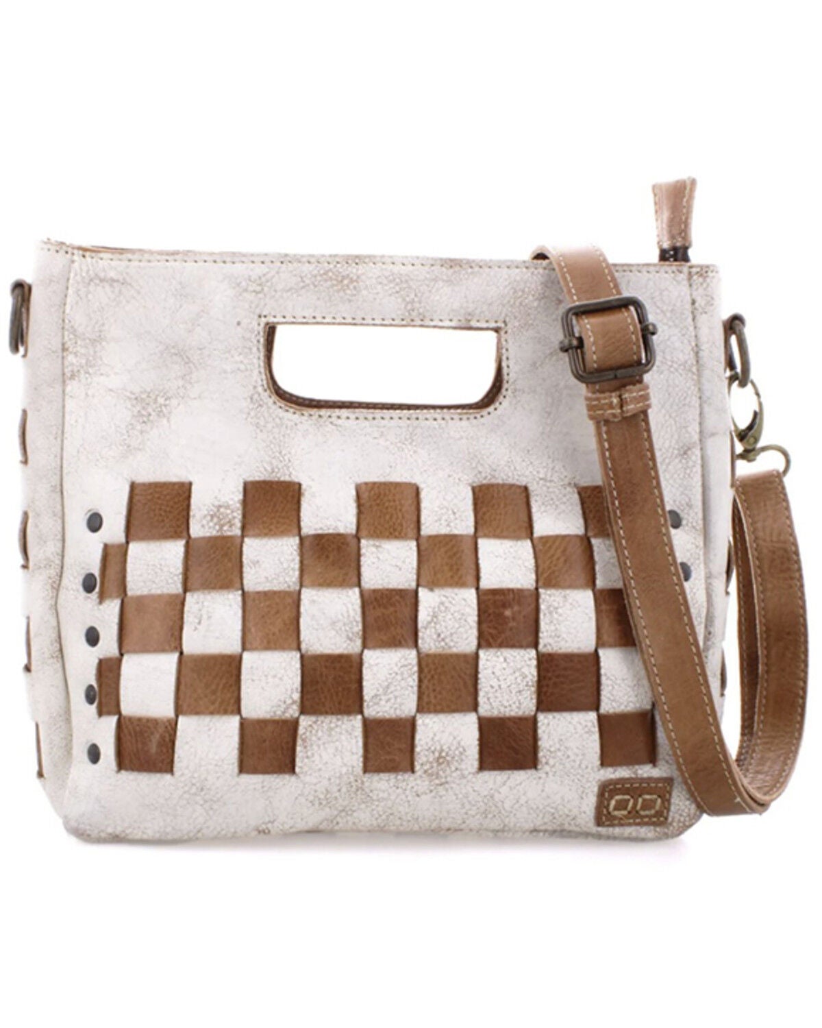 Bed Stu Women's Keiki Woven Crossbody Bag, Caramel, hi-res