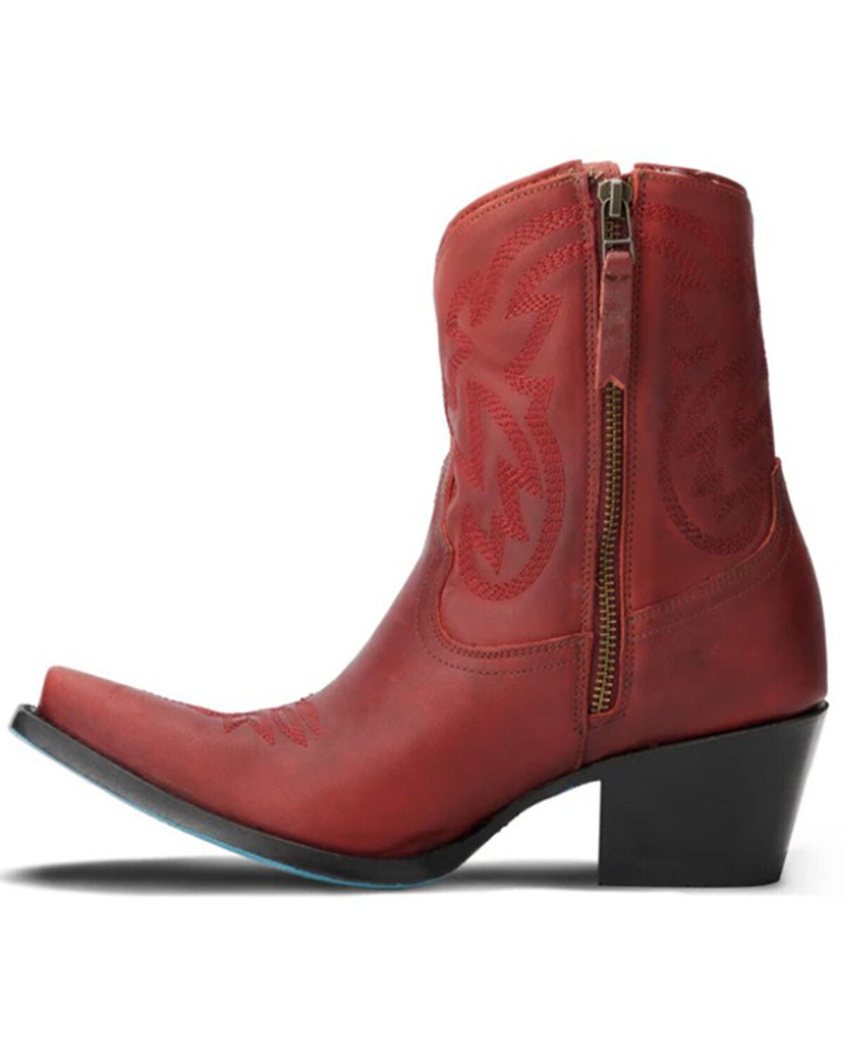 Image #3 - Lane Women's Smokeshow Western Booties - Snip Toe, Ruby, hi-res