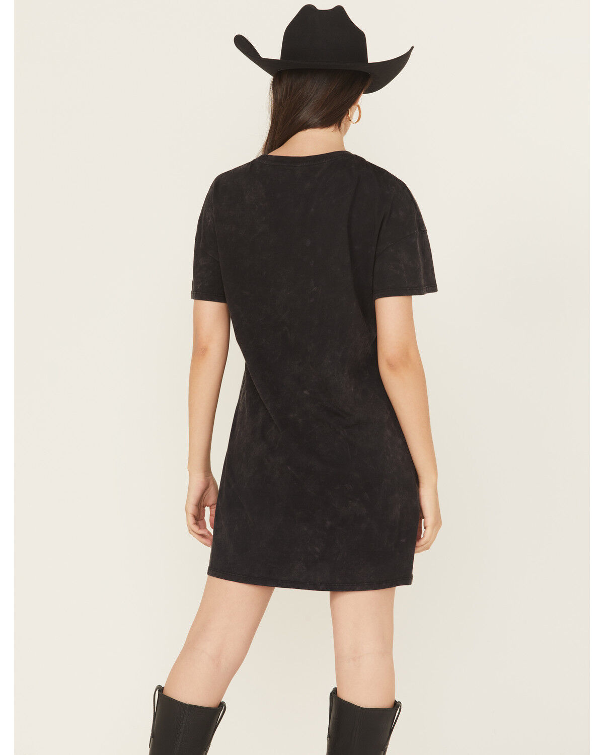 Image #4 - Rock & Roll Denim Women's Wild West Short Sleeve Graphic Mini T-Shirt Dress, Black, hi-res