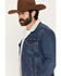Image #2 - Levi's Men's Dark Wash Sherpa Lined Snap Denim Jacket, Dark Wash, hi-res