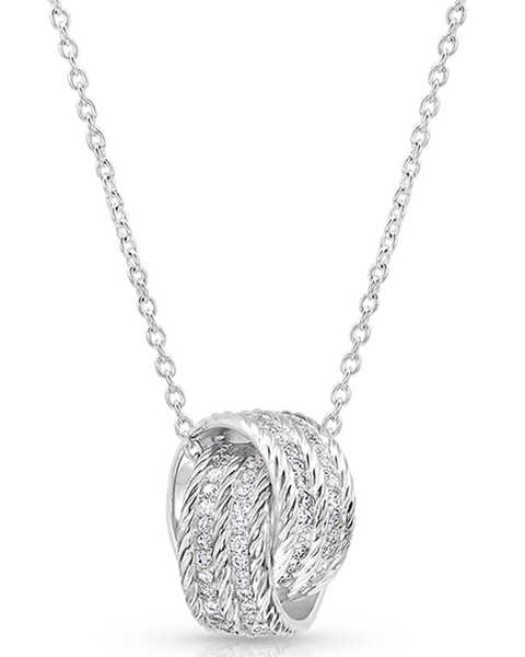 Image #1 - Montana Silversmiths Women's Forever Together Ring Necklace, Silver, hi-res