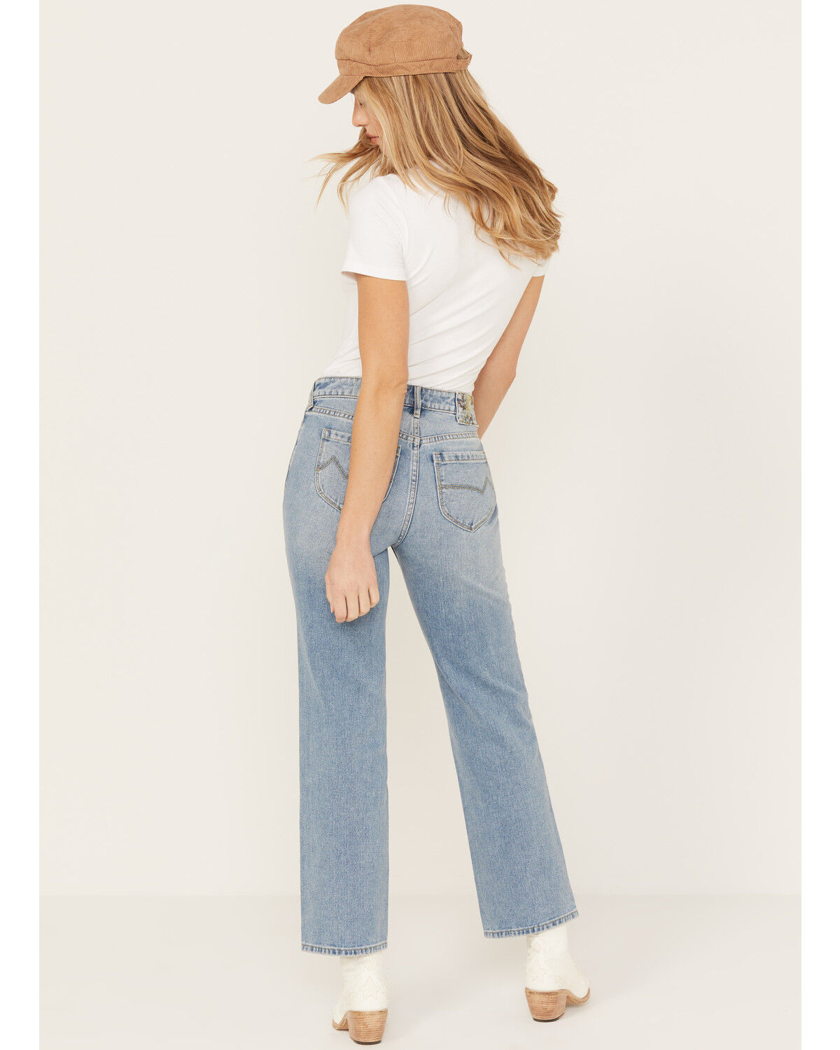 Image #3 - Cleo + Wolf Women's Medium Wash High Rise Slim Straight Ankle Jeans, Medium Wash, hi-res