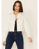 Image #1 - Shyanne Women's Crochet Back Button-Down Crop Jacket, White, hi-res