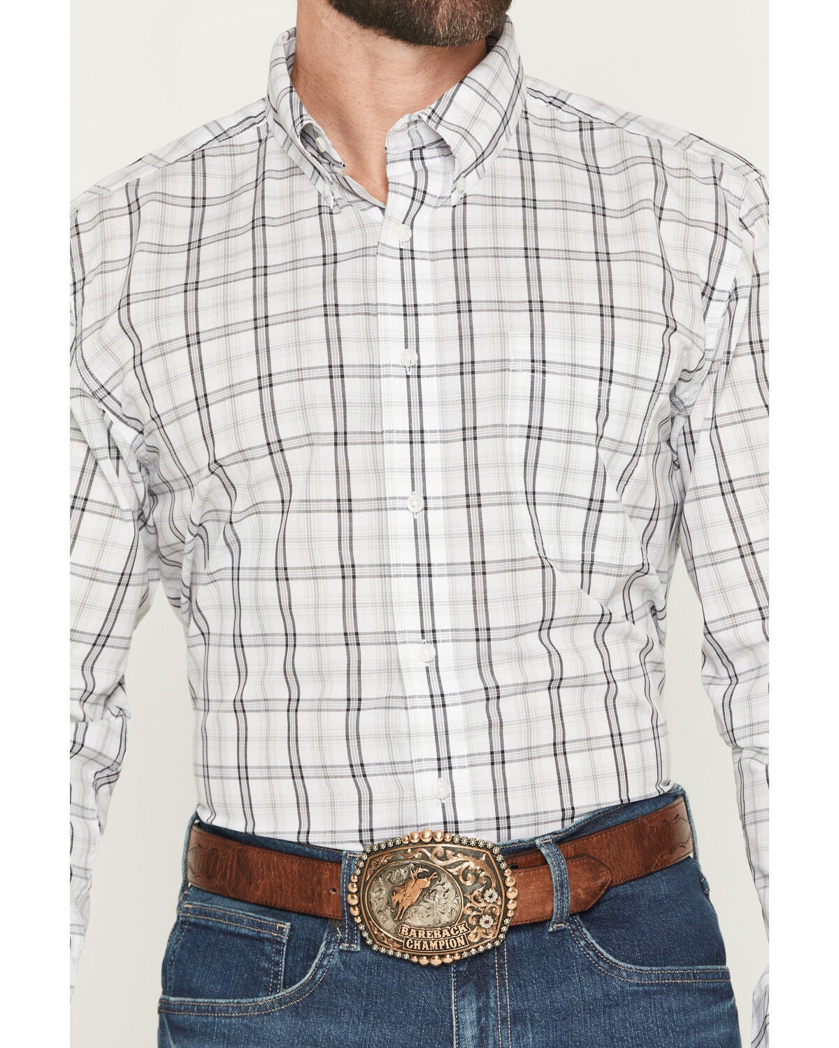 Image #3 - Wrangler Riata Men's Plaid Print Long Sleeve Button-Down Western Shirt, Multi, hi-res