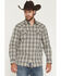 Image #1 - Moonshine Spirit&reg; Men's Sand Collar Plaid Print Long Sleeve Snap Western Shirt, Tan, hi-res