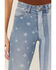 Shyanne Women's Stars & Stripes Print High Rise Super Flare Jeans, Medium Wash, hi-res