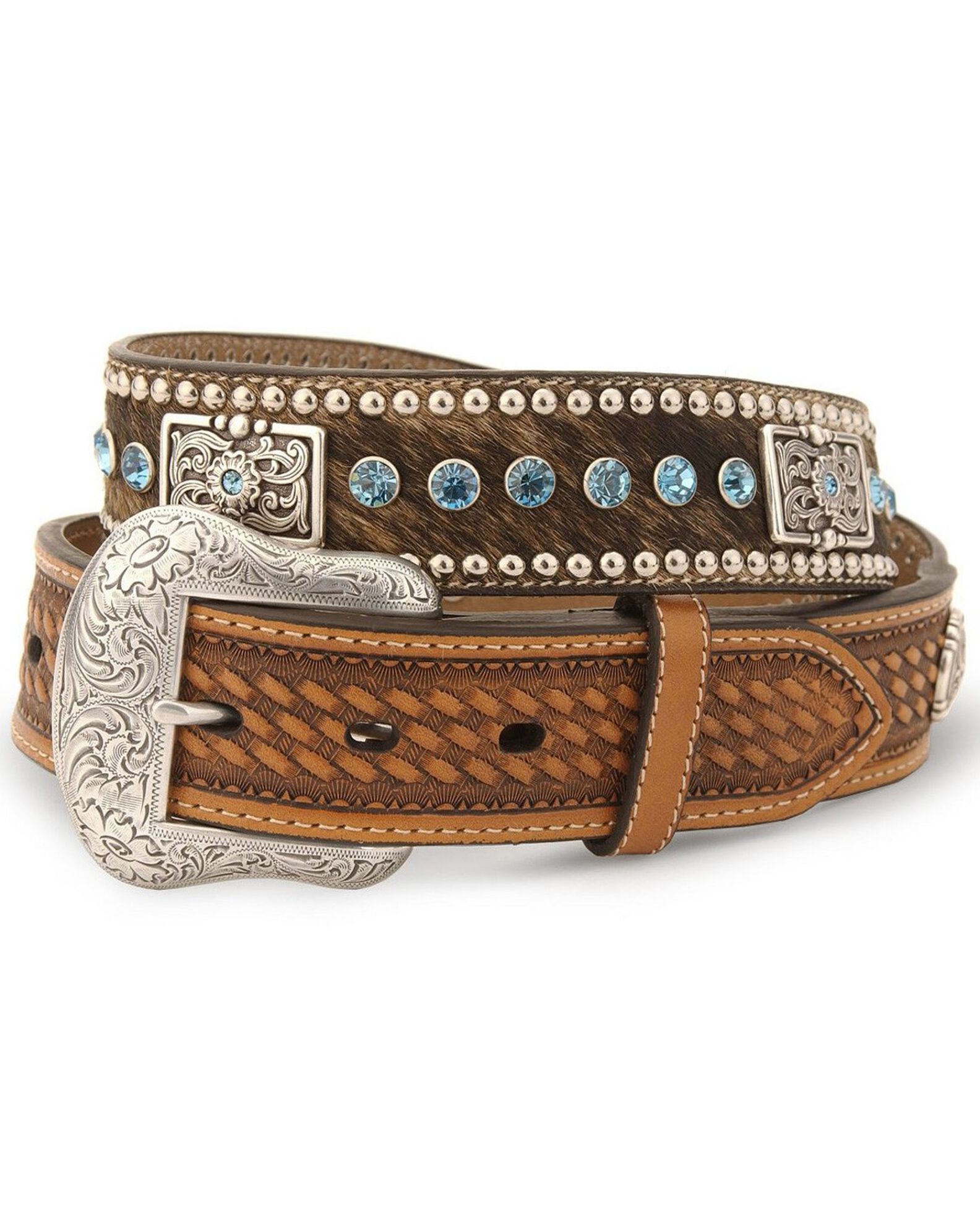 Nocona Men's Calf Hair-On-Hide Leather Belt - Reg & Big