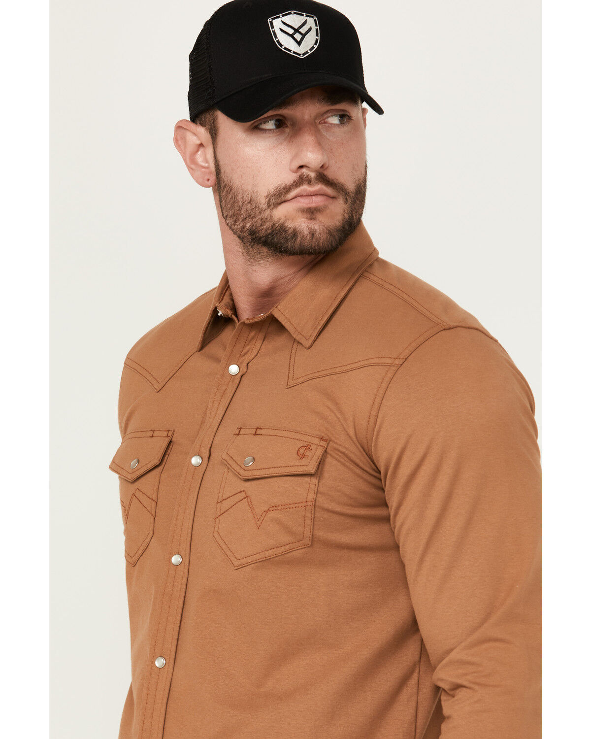 Image #2 - Cody James Men's FR Lightweight Solid Long Sleeve Snap Work Shirt, Rust Copper, hi-res