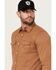Image #2 - Cody James Men's FR Lightweight Solid Long Sleeve Snap Work Shirt, Rust Copper, hi-res