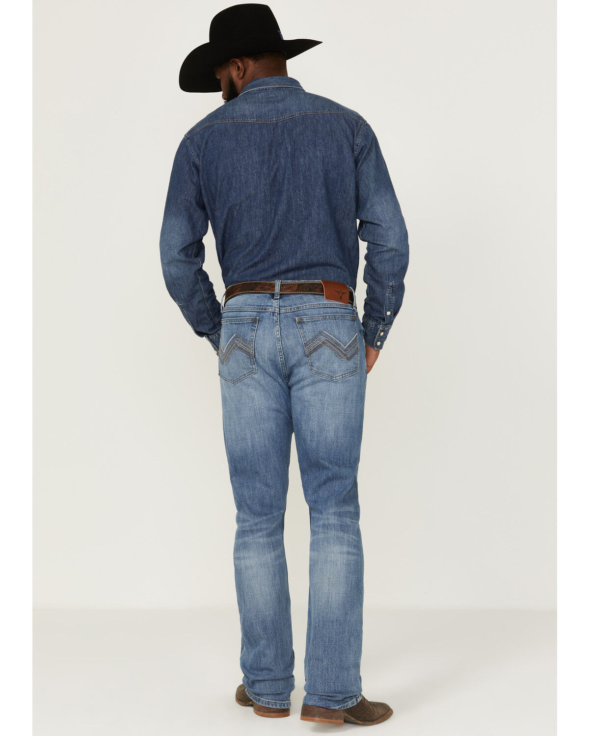 Image #3 - Wrangler 20X Men's Mist Stretch Slim Bootcut Jeans, Light Wash, hi-res