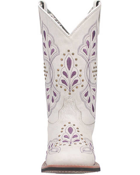 Image #4 - Laredo Women's Dionne Western Boots - Broad Square Toe, White, hi-res