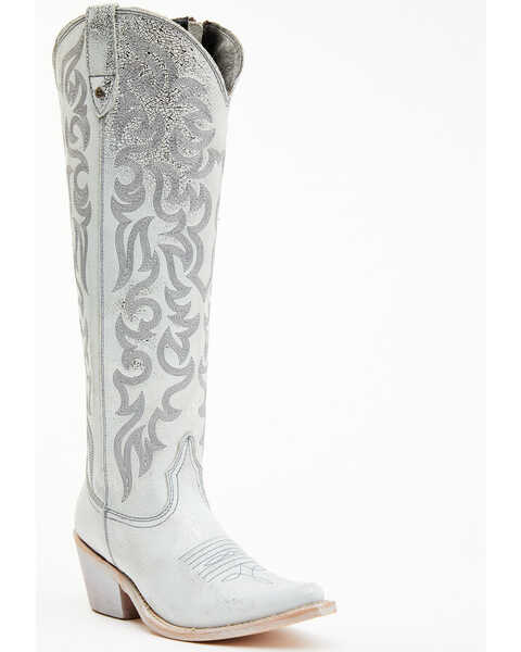 Liberty Black Women's Allie Nite Life Embroidered Tall Western  Boots - Pointed Toe, Light Blue, hi-res