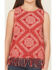 Image #3 - Rock & Roll Denim Girls' Bandana Print Fringe Tank Top, Red, hi-res