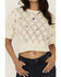 Image #3 - Driftwood Women's Floral Embroidered Knit Top, Cream, hi-res