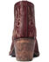 Ariat Women's Distressed Weathered Brown Dixon Western Fashion Bootie - Snip Toe, Red, hi-res