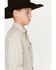Ariat Boys' Beau Geo and Skull Print Long Sleeve Button-Down Shirt, Sand, hi-res