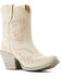 Image #1 - Ariat Women's Chandler Suede Western Booties - Snip Toe, White, hi-res