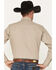Image #4 - Ely Walker Men's Geo Print Long Sleeve Pearl Snap Western Shirt, Beige/khaki, hi-res