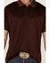 RANK 45 Men's Elite Stripe Performance Polo Shirt , Burgundy, hi-res