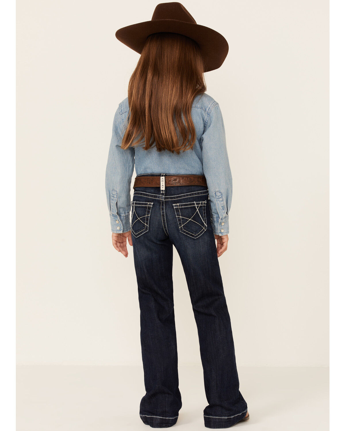 Image #4 - Ariat Girls' Naomi Ella Trouser, Blue, hi-res