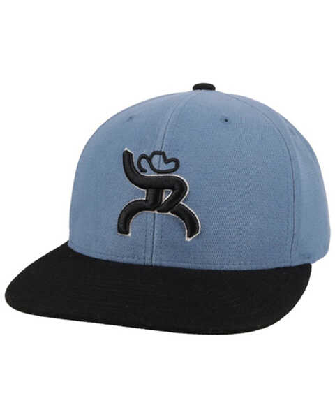Hooey Kids' Hawk Roughy Logo Baseball Cap, Blue, hi-res