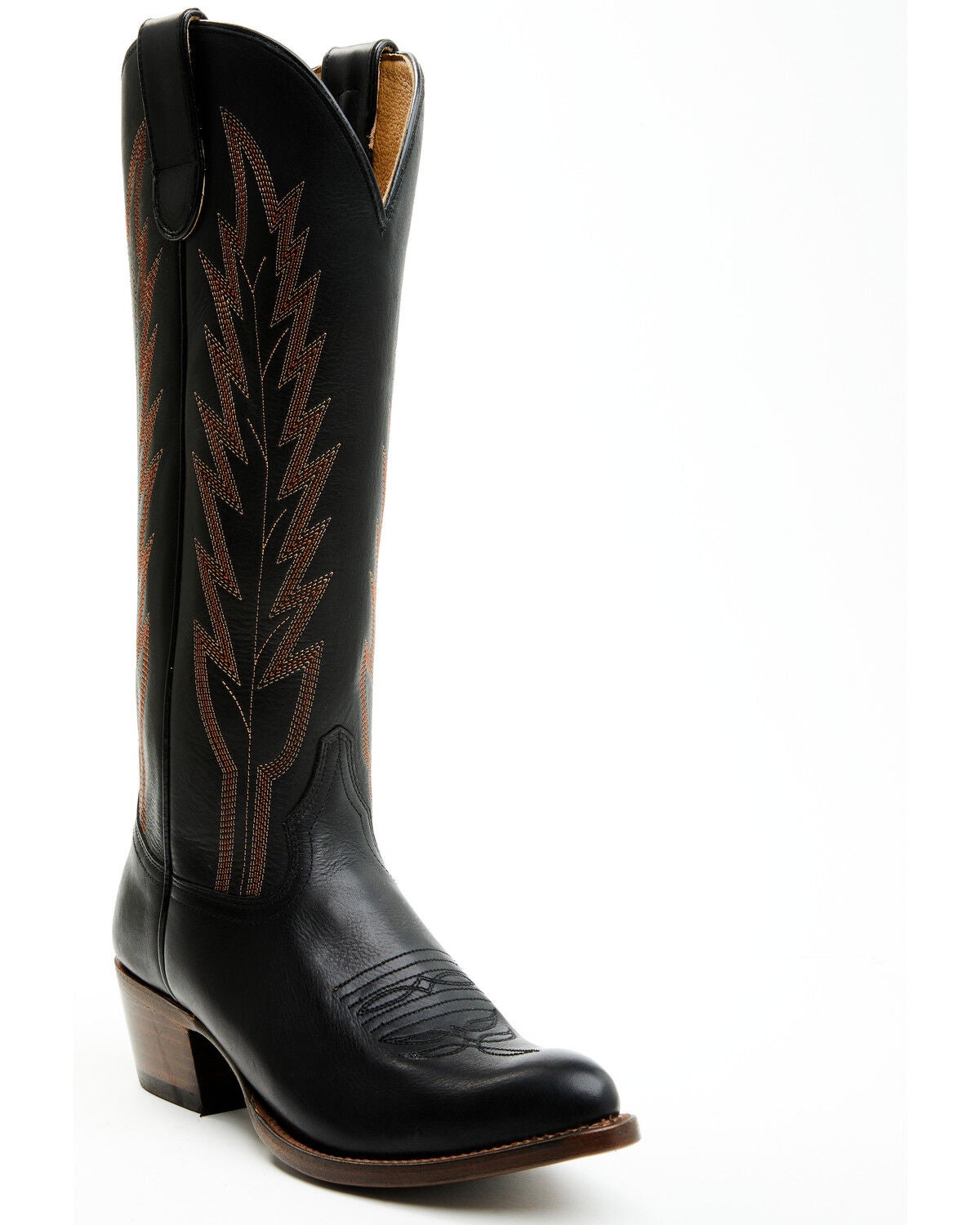 Macie Bean Burnin' Daylight Western Boots - Round Toe, Black, hi-res