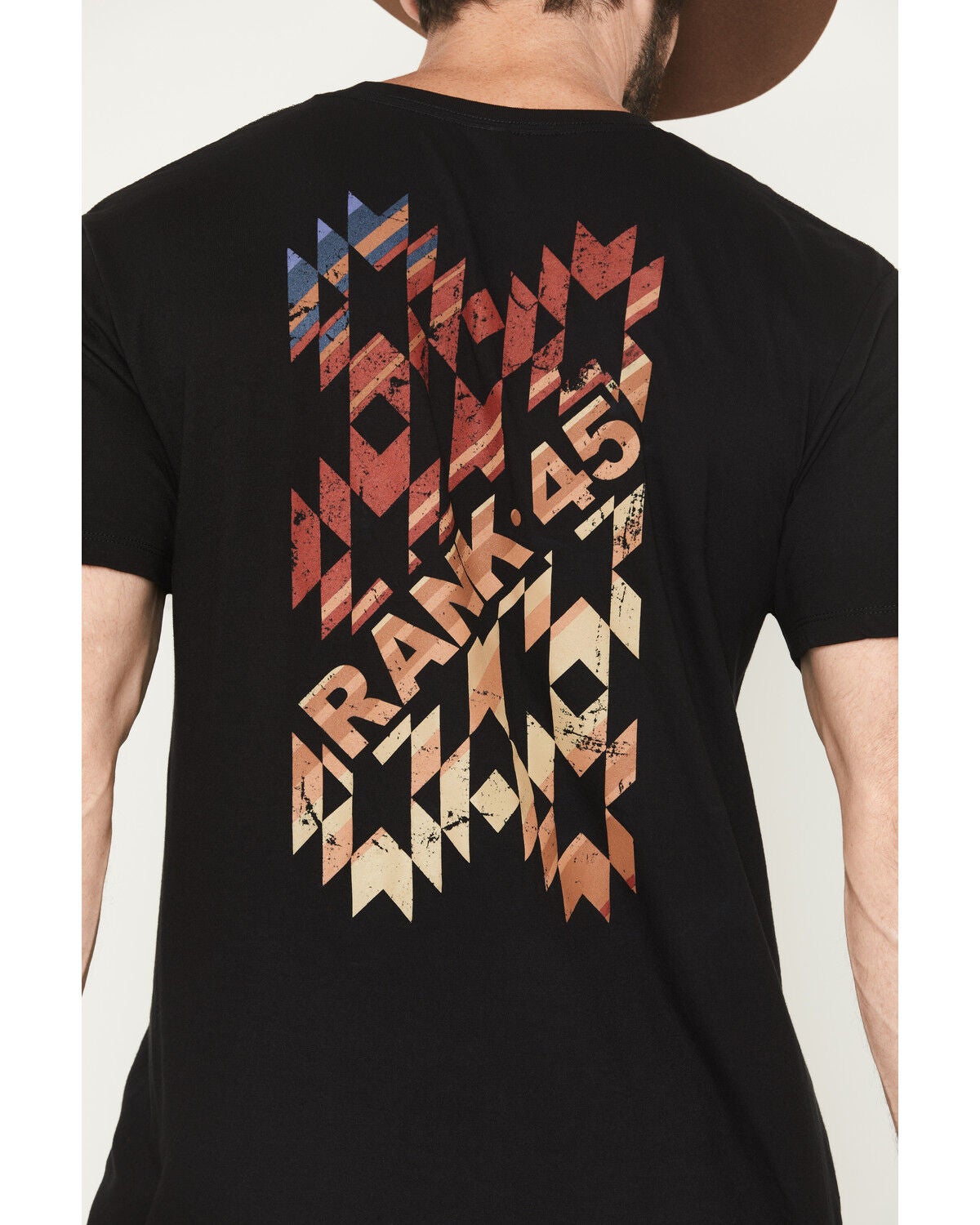 Image #4 - RANK 45&reg; Men's Southwestern Logo Short Sleeve Graphic T-Shirt, Black, hi-res