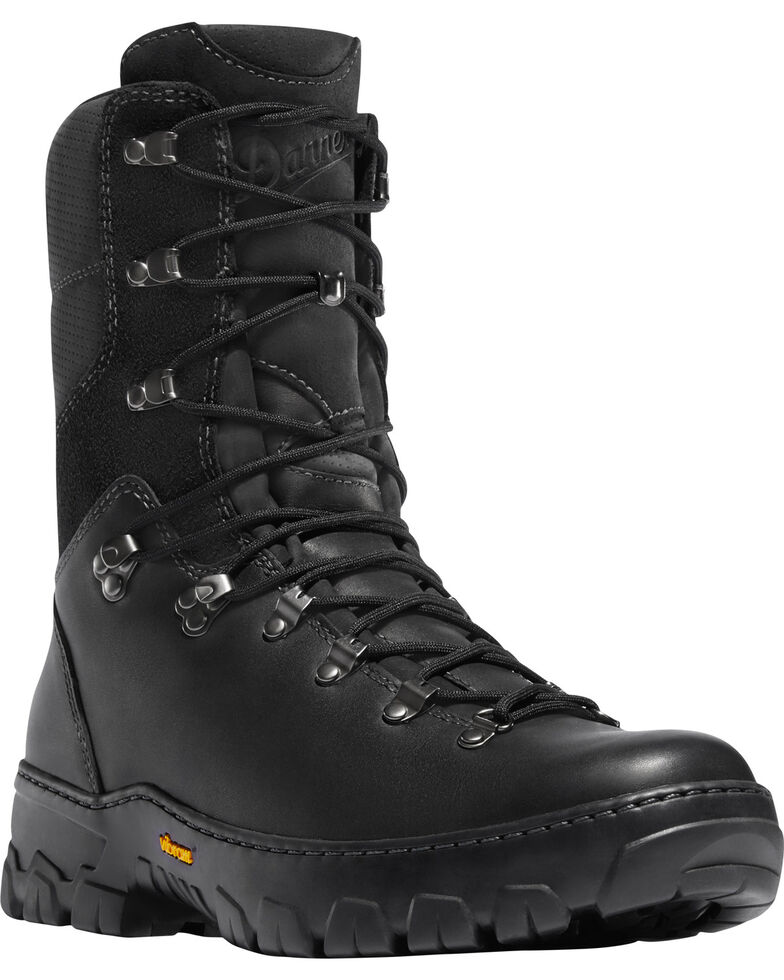 Danner Men's Black Wildland Tactical Firefighter 8" Boots - Round Toe, Black, hi-res