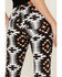 Ranch Dress'n Women's Full Del Rio Southwestern Print Super Flare Pants, Black, hi-res