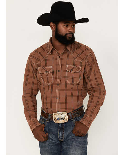 Designer plaid cowboy shirt