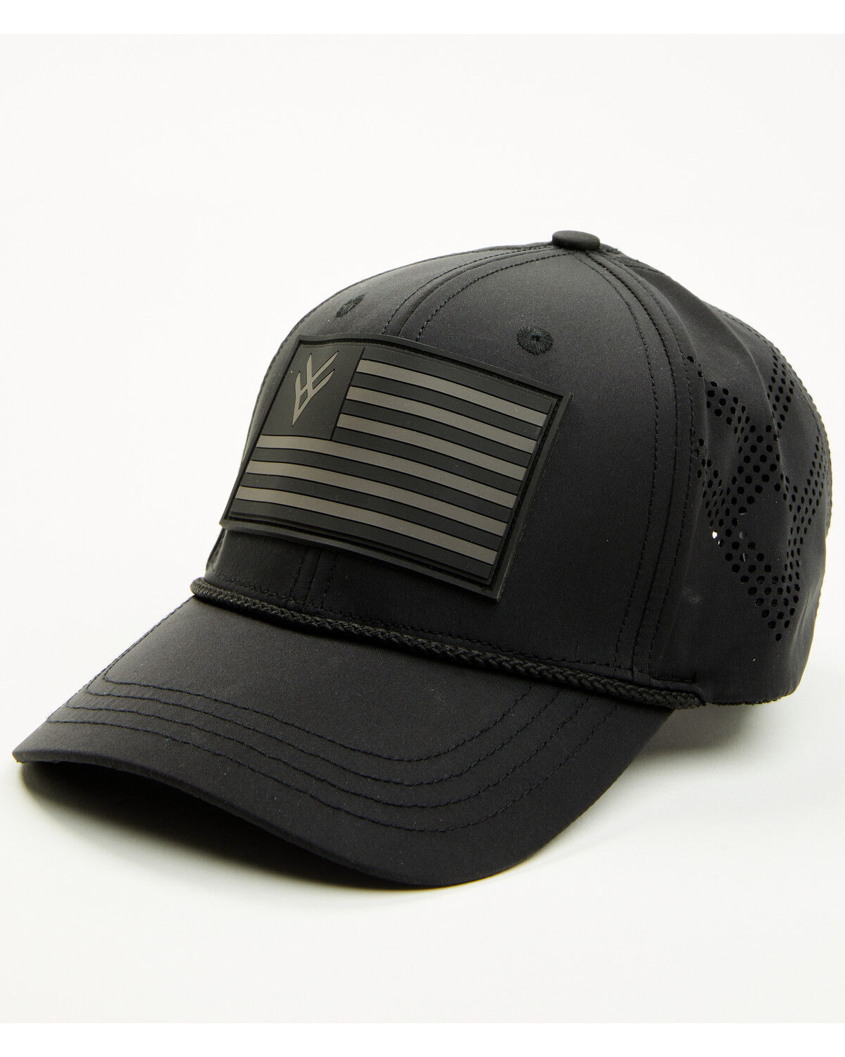 Image #1 - Hawx Men's Logo Flag Ball Cap, Black, hi-res