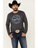Wrangler Men's Charcoal Legendary Motorcycle Logo Graphic Long Sleeve T-Shirt  , Charcoal, hi-res