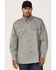 Image #1 - Forge Workwear Men's FR Solid Long Sleeve Button-Down Work Shirt, Light Grey, hi-res