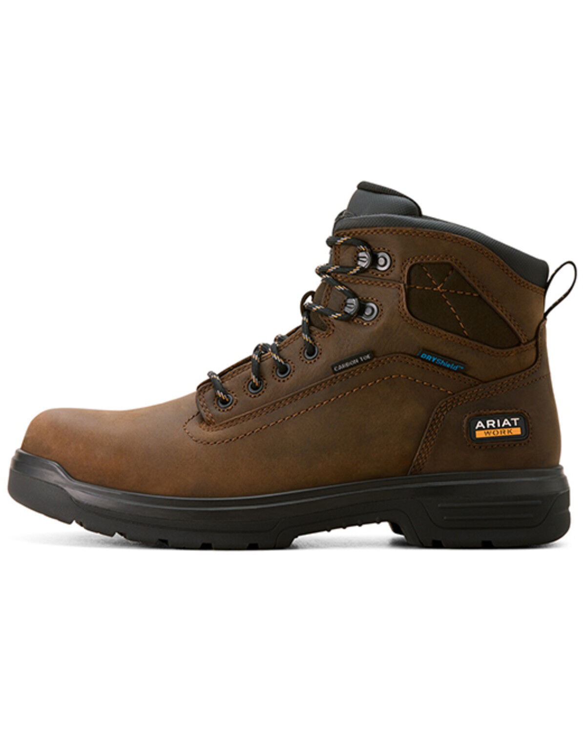 Image #2 - Ariat Men's 6" Turbo CSA Waterproof Work Boots - Carbon Toe, Brown, hi-res