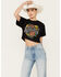 Image #1 - Merch Traffic Women's Chris Stapleton Embellished Short Sleeve Cropped Graphic Tee, Black, hi-res