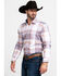 Image #3 - Scully Signature Soft Series Men's Large Plaid Snap Long Sleeve Western Shirt , Brown, hi-res